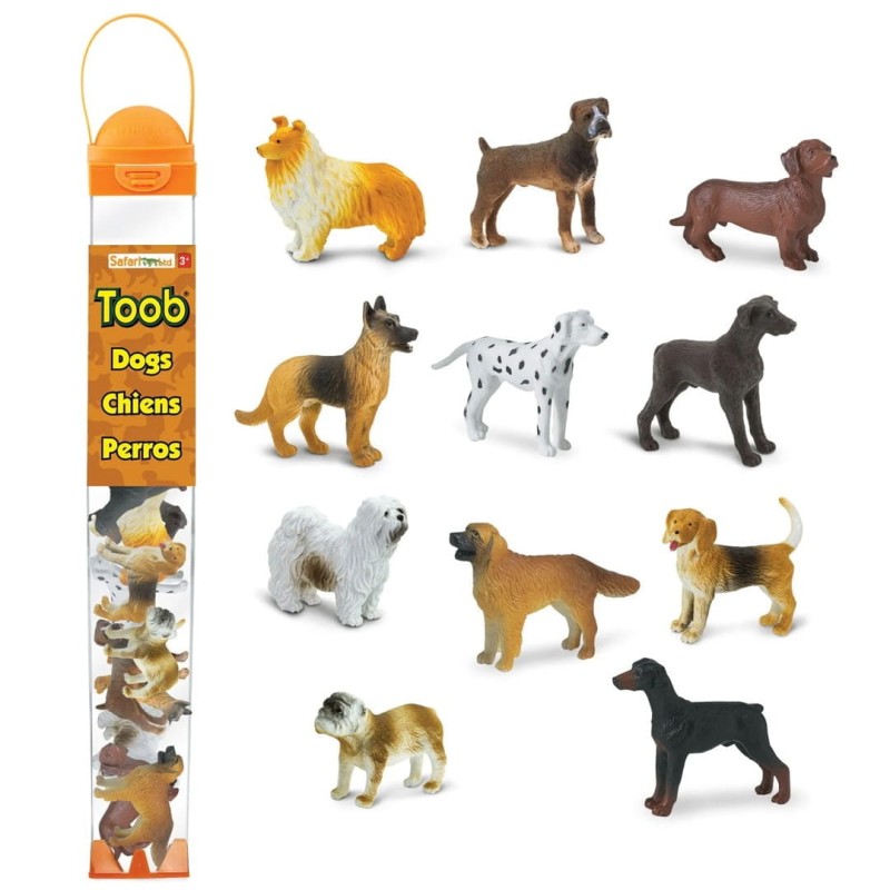 Figurki psów 11 szt. w tubie Safari Ltd.