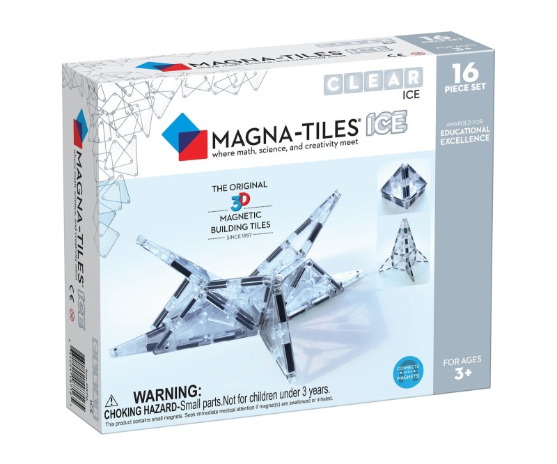 Klocki magnetyczne przezroczyste 16 el. ICE MAGNA-TILES