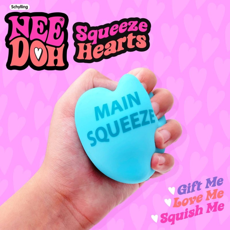 Antystresowy gniotek Serce niebieskie Squeeze Hearts Schylling