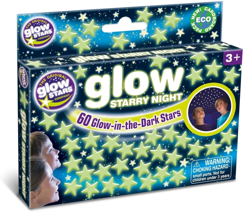 Fluorescencyjne gwiazdki świecące w ciemności 60 szt. - The Original Glowstars Company