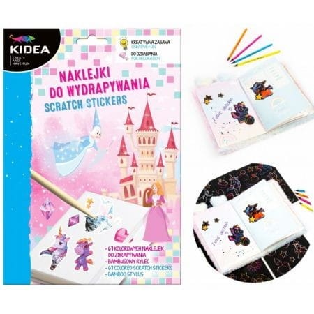 Naklejki do wydrapywania wydrapywanki Jednorożce Kidea