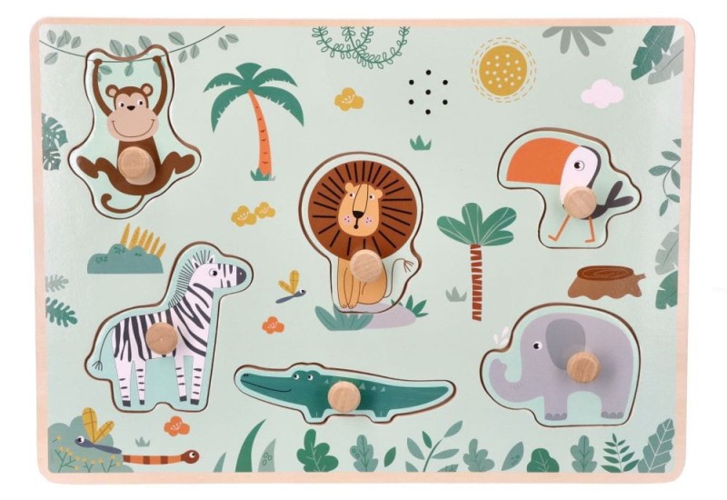 Układanka dźwiękowa Zwierzęta Safari Adam Toys