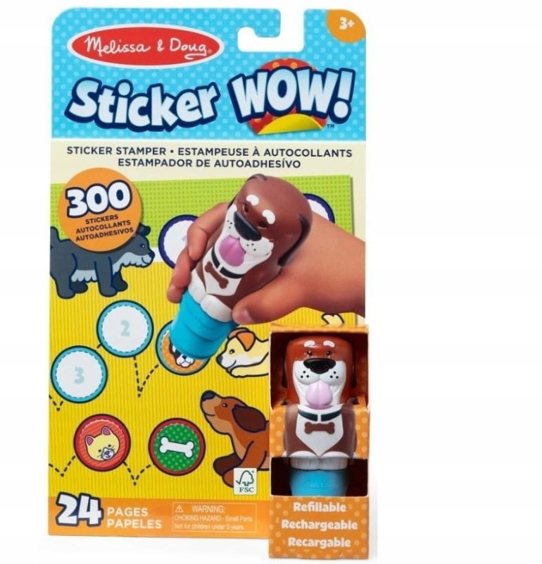 Stempelki z naklejkami Pieski Sticker WOW Melissa & Doug
