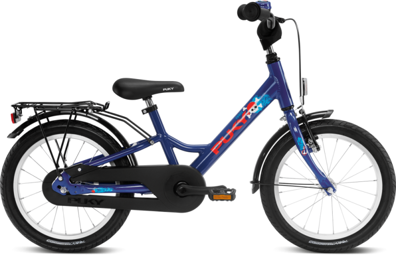 Rower dziecięcy z bagażnikiem YOUKE 16 niebieski PUKY