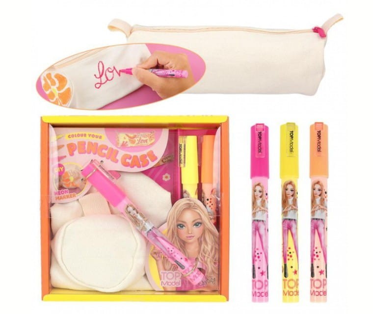 Piórnik TOPMoel z pisakami do udekorowania