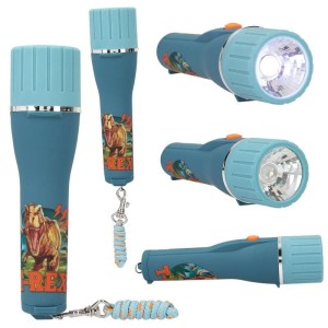 Latarka dla dzieci z timerem niebieska - Dino World