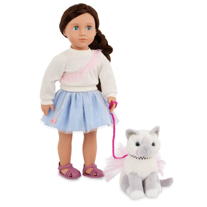 Lalka z kotkiem na smyczy Mindy & Pepper Our Generation
