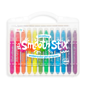 Kredki żelowe 24 szt. akwarelowe z pędzelkiem Smooth Stix - Ooly