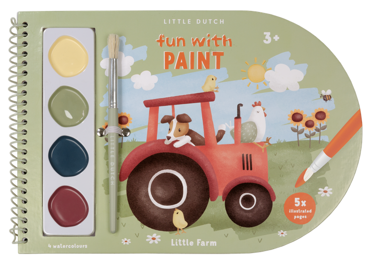Kolorowanka z farbami Farma Little Dutch