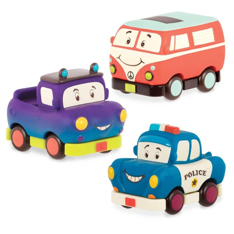 Miękkie Autka z Napędem Mini Wheeee-ls! pick-up - b.toys
