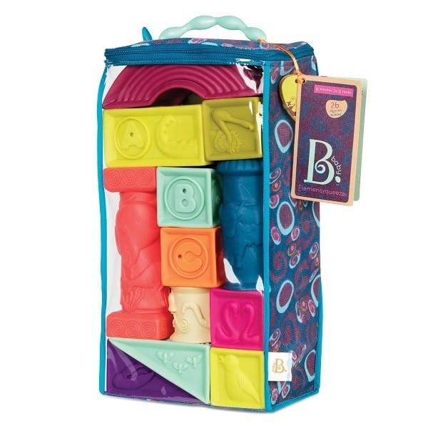 Miękkie klocki 26 szt.duży zestaw Elemenosqueeze - B.toys