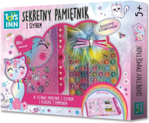 Pamiętnik z szyfrem, naklejkami i długopisem Kotek ToysInn