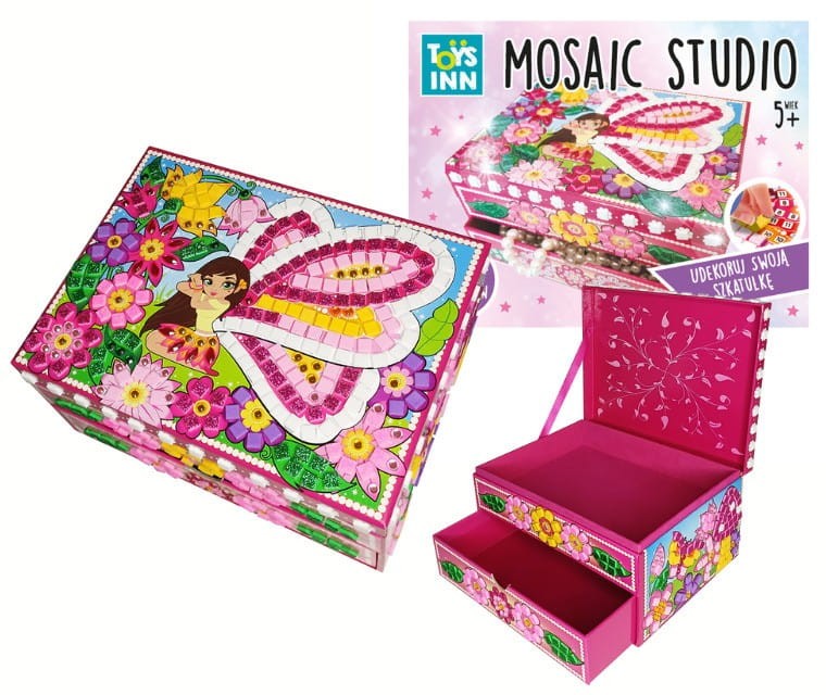 Szkatułka na biżuterię Wróżka Mozaika do wyklejania