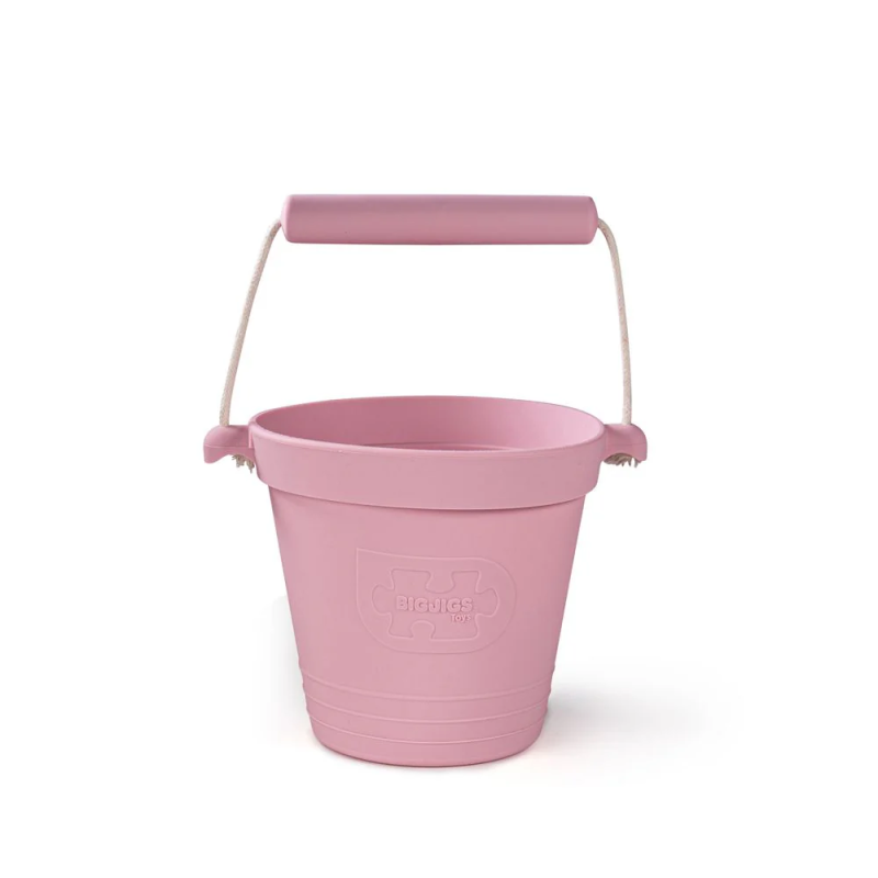 Silikonowe wiaderko różowe Bigjigs Toys
