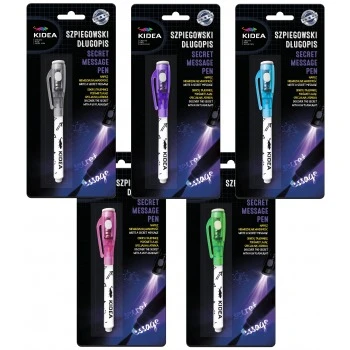 Długopis fluorescencyjny z lampką UV Szpiegowski 1 szt. - Kidea