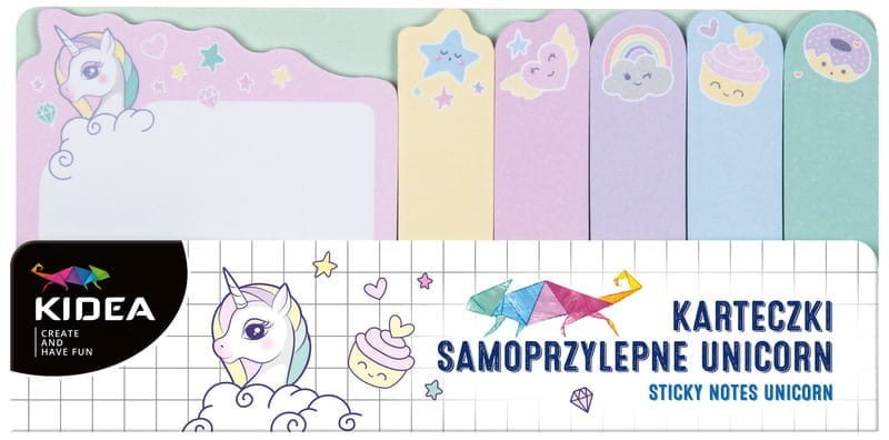 Karteczki samoprzylepne notesiki Jednorożce - Kidea