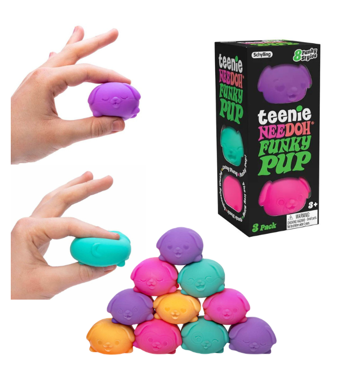 Schylling gniotki Pieski sensoryczne 3 szt. Teenie Needoh Funky Pups