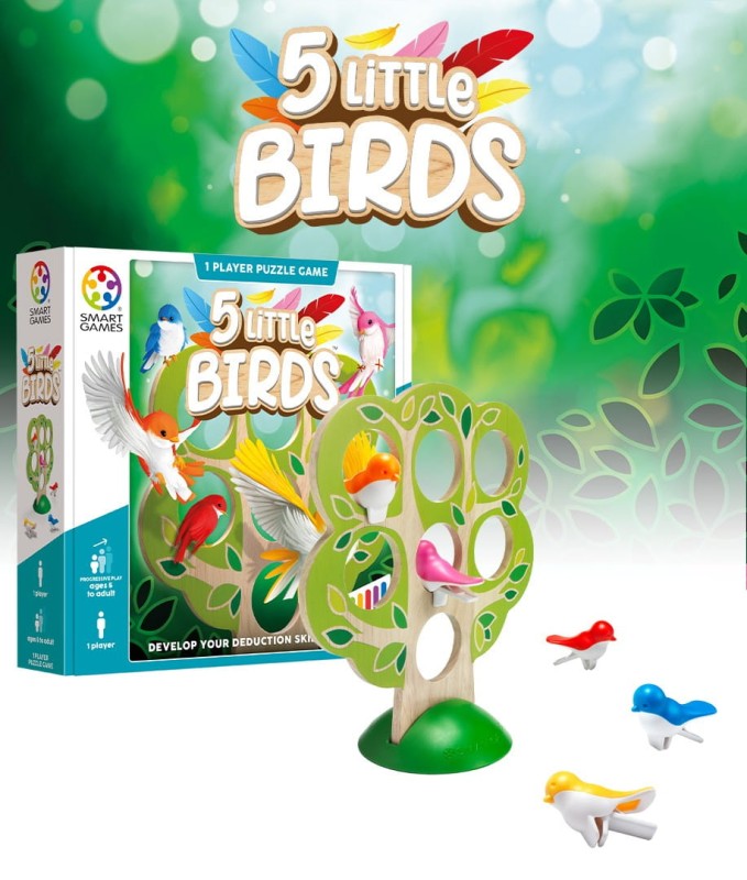 Smart Games 5 Little Birds gra łamigłówka Ptaszki