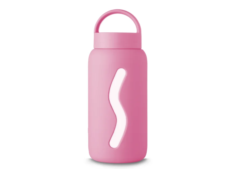 Szklany bidon w silikonowej osłonie 500ml Flamingo Pink Muuki