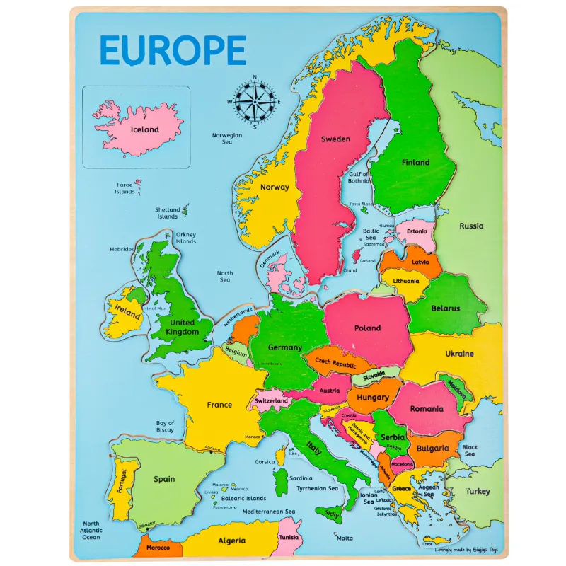 Europa puzzle z krajami Bigjigs Toys