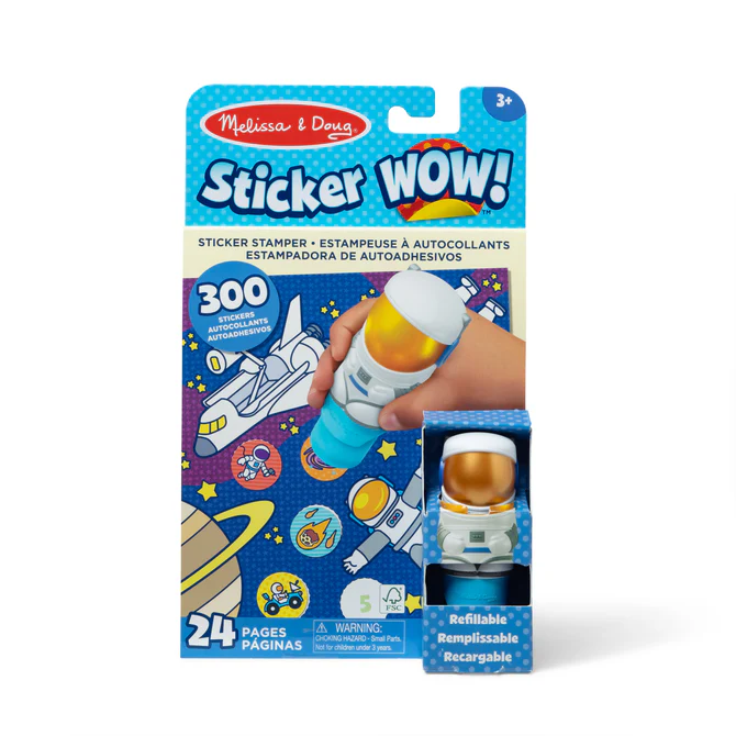Stempelki z naklejkami Astronauta Sticker WOW Melissa & Doug