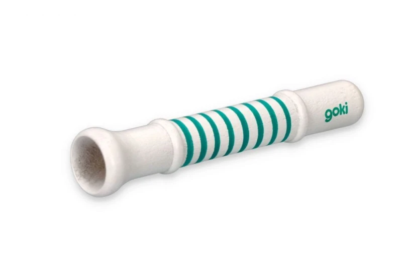 Gwizdek drewniany trąbka 1 szt. biały Goki