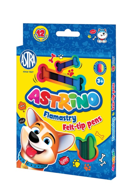 Flamastry Astrino 12 kolorów pisaki Astra