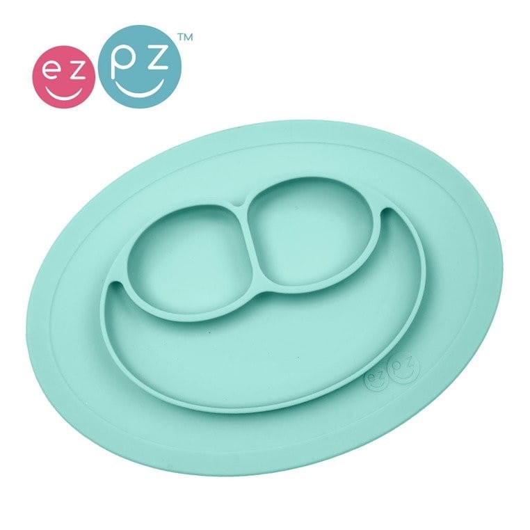 Silikonowy Talerzyk 2w1 Pastelowy Niebieski Mini Mat - ezpz