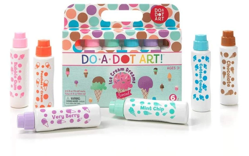 Farby kropkowe w tubkach Pachnące Lodami 6 szt. Do-A-Dot Art