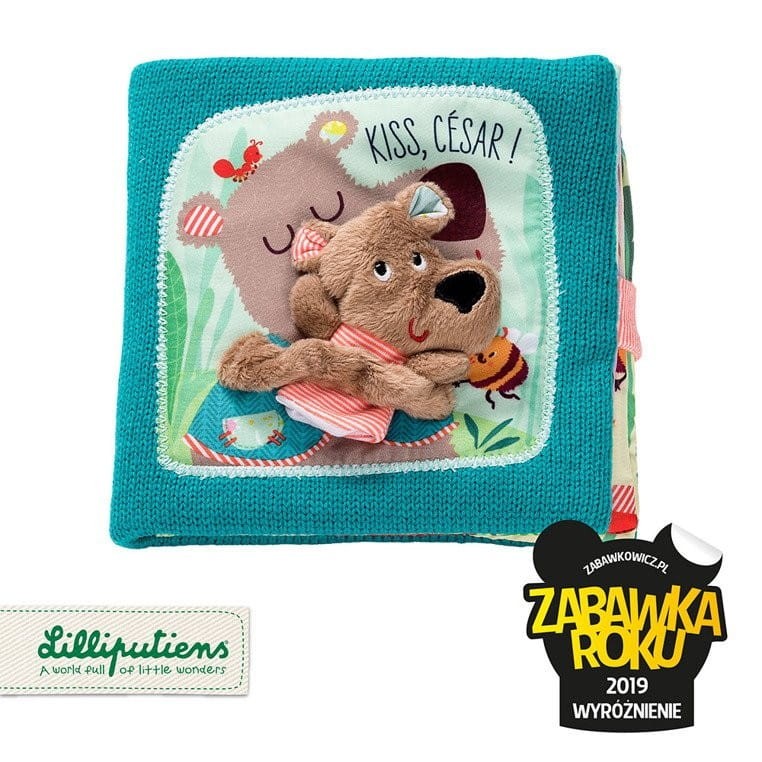 Miękka Książeczka Sensoryczna z Pacynką Niedźwiadek Cesar - Lilliputiens