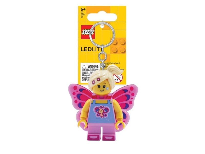 Lego breloczek z latarką dziewczynka motyl