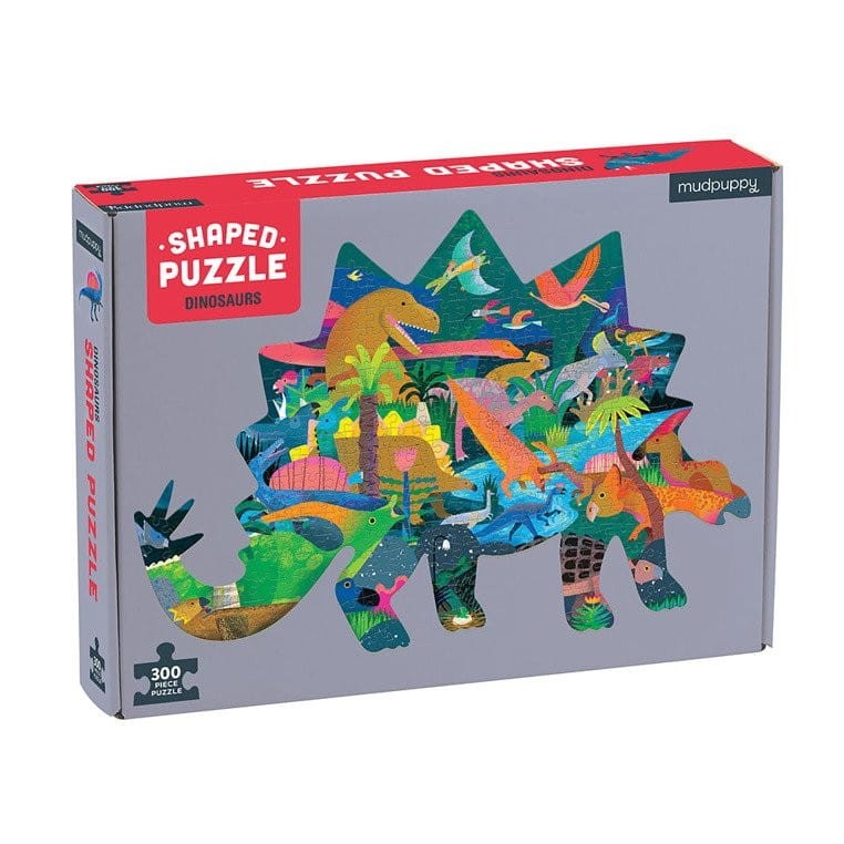 Puzzle kształty Dinozaury 300el. - Mudpuppy