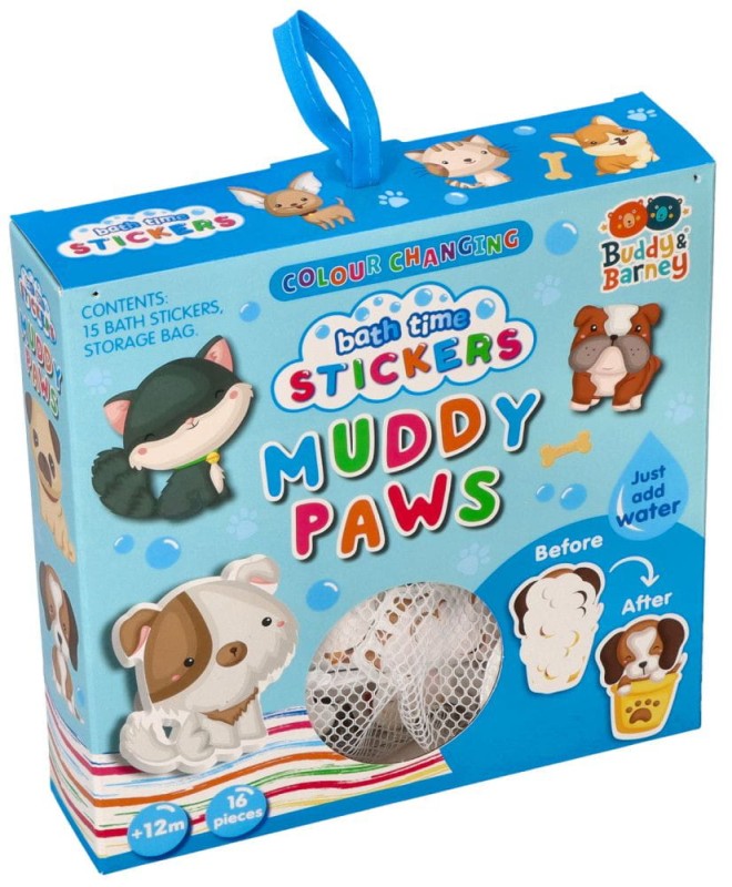 Naklejki do wanny zmieniające kolor zwierzaki Buddy & Barney