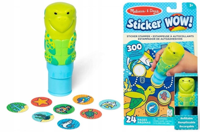 Stempelki z naklejkami Żółw Sticker WOW Melissa & Doug