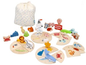 Gra sensoryczna dotykowa, rozpoznawanie kształtów Lelin