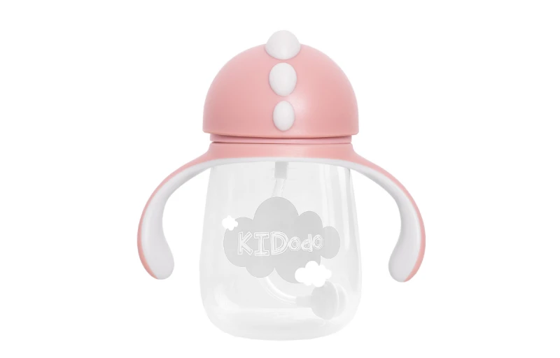 Bidon z Obciążoną Słomką Różowy 260 ml - Kidodo