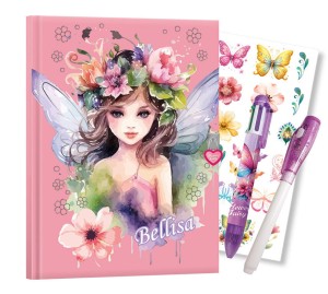 Pamiętnik na kłódkę z naklejkami, długopis magiczny i 6-cio kolorowy ToysInn