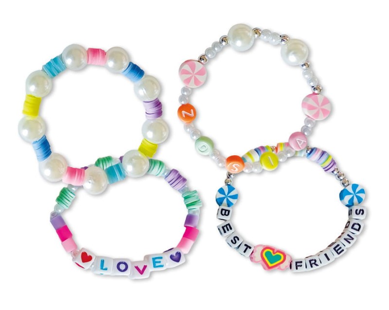 Zestaw ozdób do robienia biżuterii koraliki, literki ToysInn