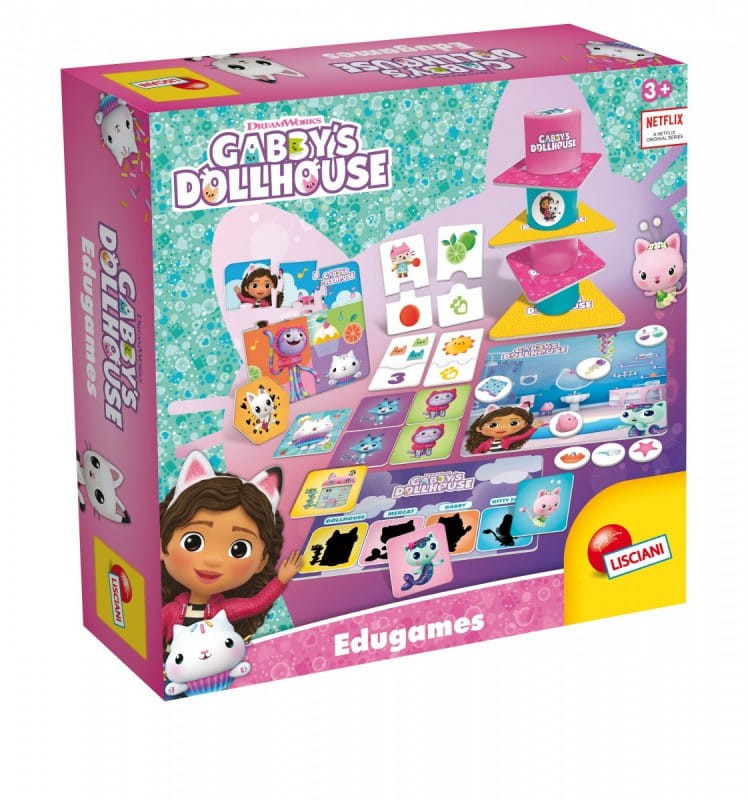 Gabby's Dollhouse 10 gier planszowych edukacyjnych od 3 lat