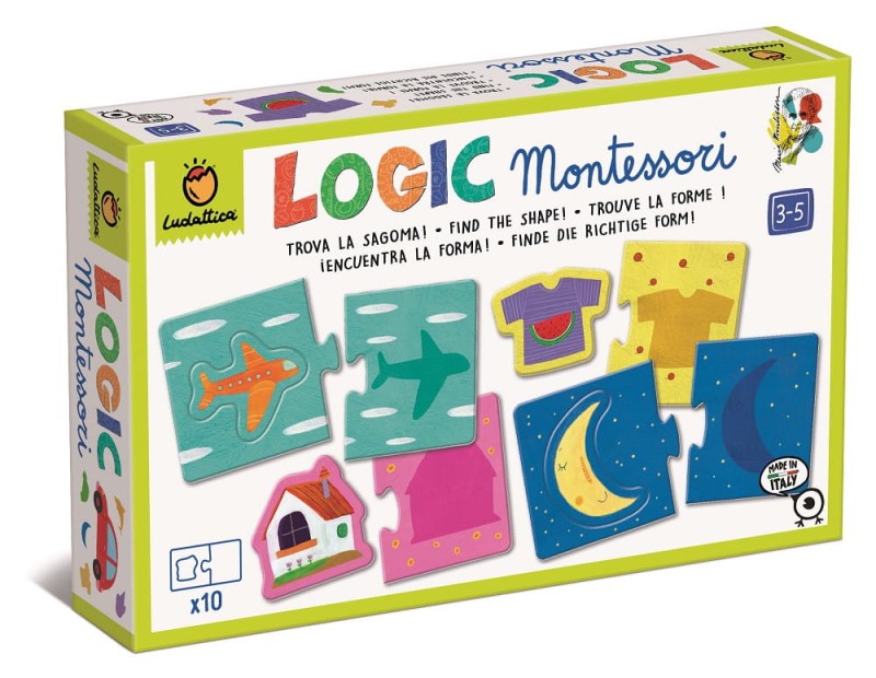 Montessori układanka kształty autokorygujące LOGIC Ludattica