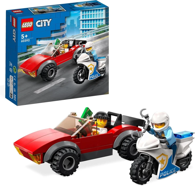Lego 60392 Motocykl policyjny – pościg za samochodem