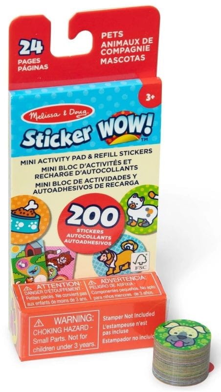 Naklejki uzupełniające i notesik zabaw Zwierzątka Sticker WOW Melissa & Doug