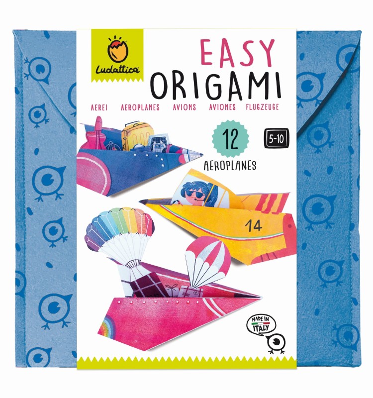 Origami Samoloty 12 kartek i dekoracje Ludattica