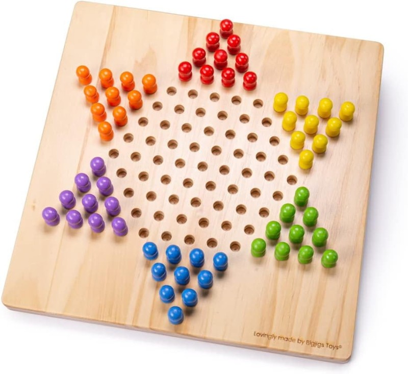 Chinese Chequers drewniana gra strategiczna Bigjigs Toys