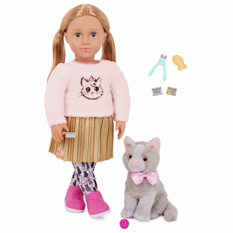 Lalka z kotkiem Melena & Mittens 46 cm Our Generation