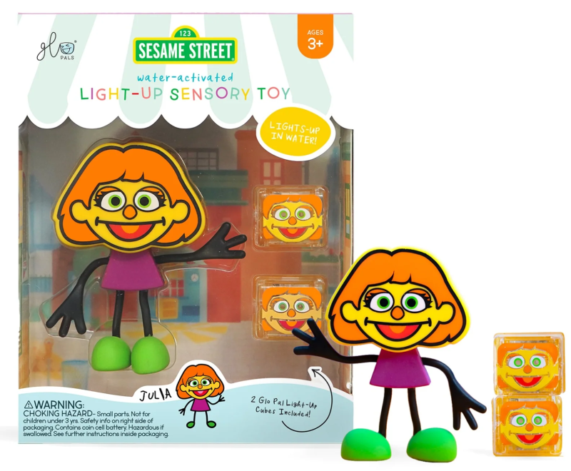 Glo Pals Ludzik Julia LED świecący w wodzie + 2 Kostki Sensoryczne