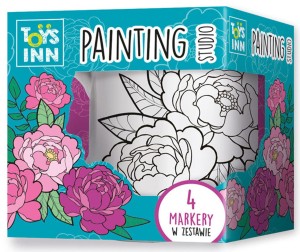 Kubek do kolorowania Kwiaty Peonie z pisakami ToysInn