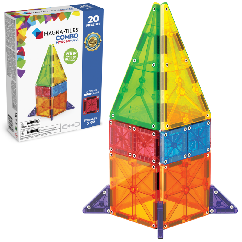 Klocki Magnetyczne microMAGS 20 el. COMBO MAGNA-TILES