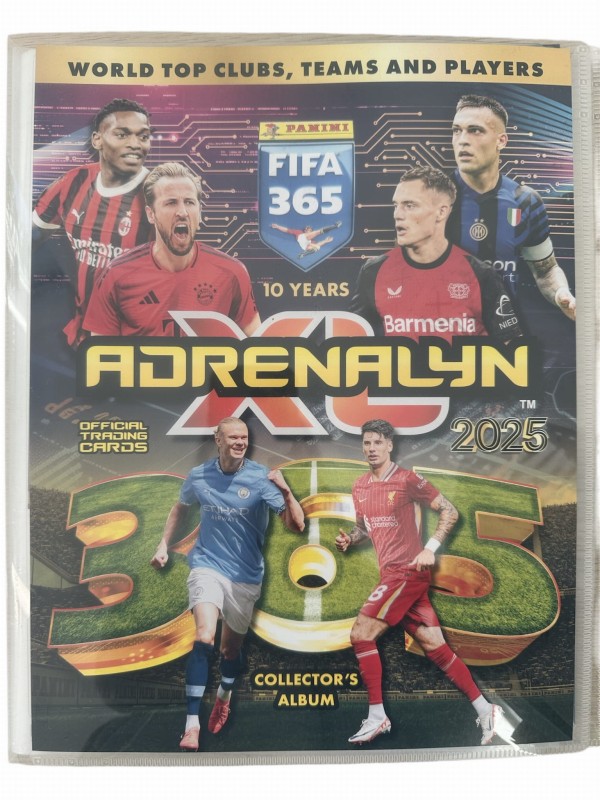 Album piłkarski PANINI FIFA 365 ADRENALYN XL 2025 zestaw startowy + 17 kart