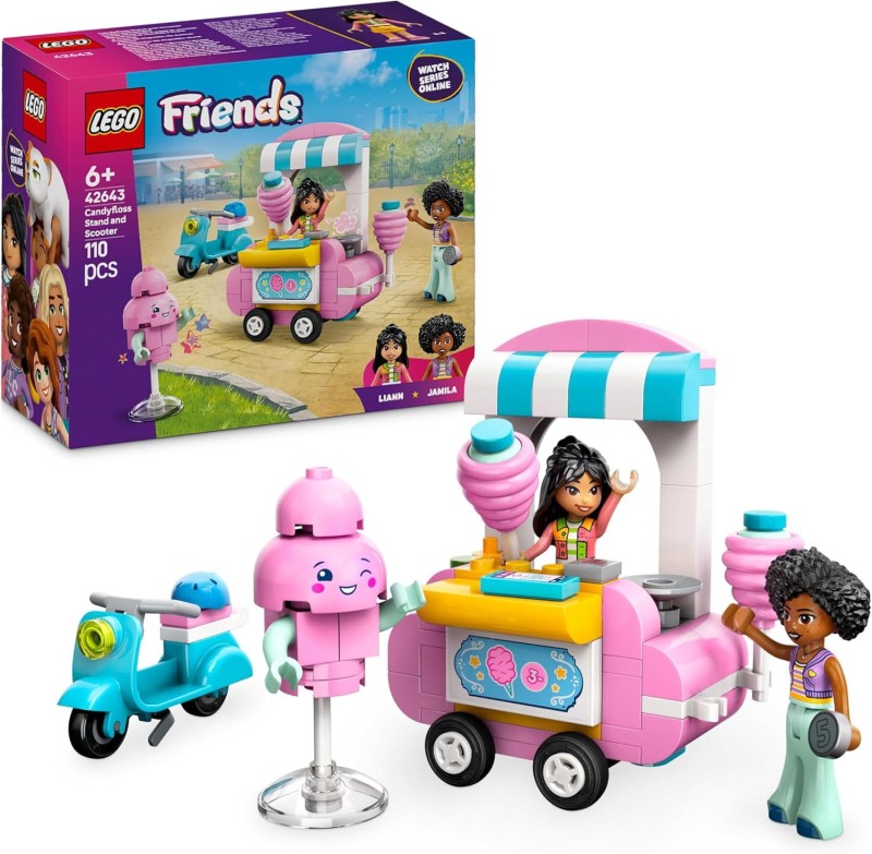 Lego Friends 42643 Stoisko z watą cukrową i skuter